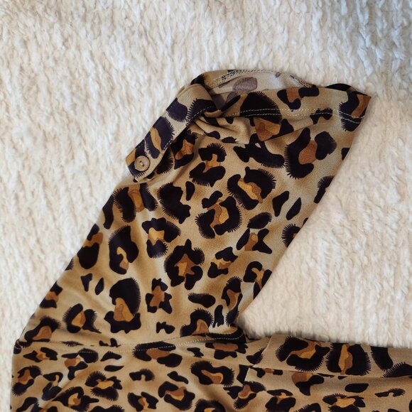 Tan/Browns Very Vollbrach SS Leopard Print Shirt Dress XS - Picture 4 of 15